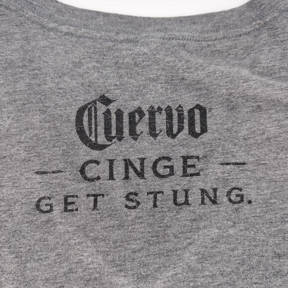 Grey/Gray Women's Cuervo Cinge "Get Stung" V-Neck T-Shirt/Tee - Size M - GUC - Picture 8 of 10